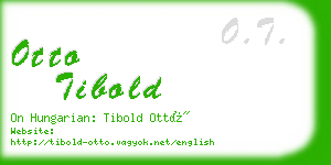 otto tibold business card